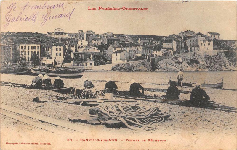 Carte postale ancienne Banyuls Sur Mer Femmes De Pecheurs (dos non divisé) à Banyuls-sur-Mer