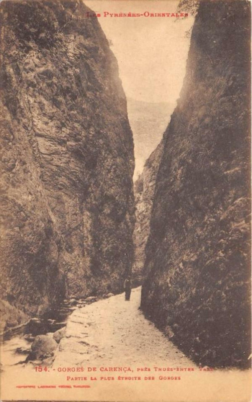 Carte postale ancienne Gorges De Carenca Partie La Plus Etroite