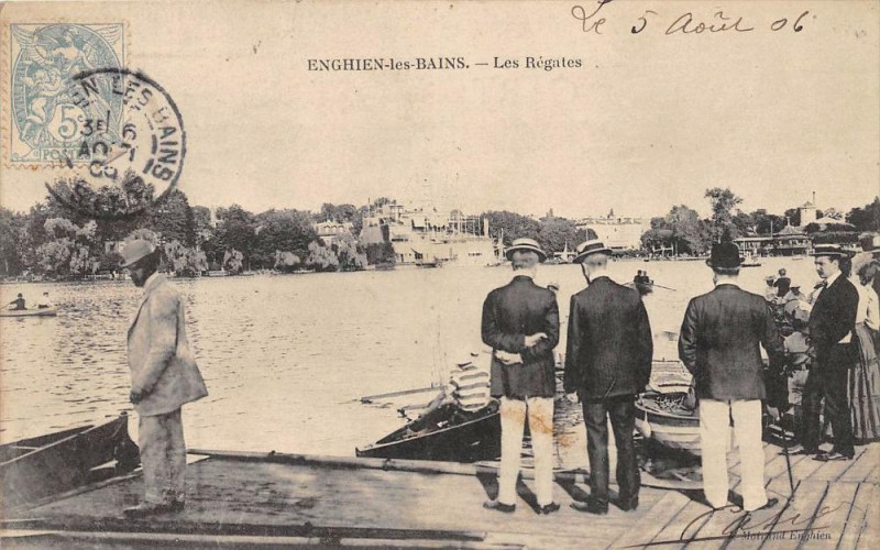 Carte postale ancienne Enghien Les Bains Les Regates à Enghien-les-Bains