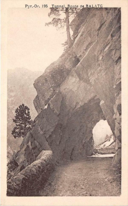 Carte postale ancienne Tunnel Route De Balagt