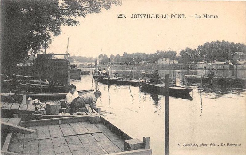 Carte postale ancienne Joinville Le Pont La Marne à Joinville-le-Pont