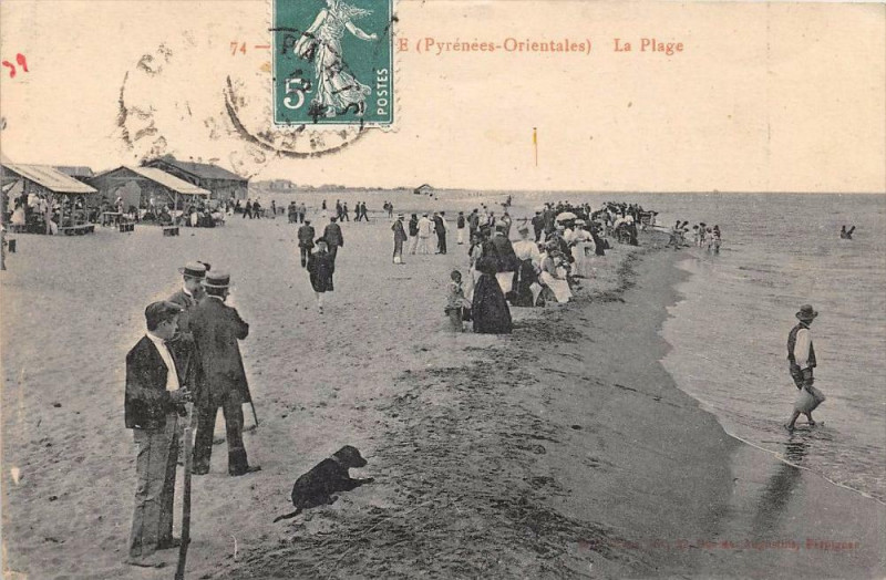 Carte postale ancienne Canet Plage La Plage