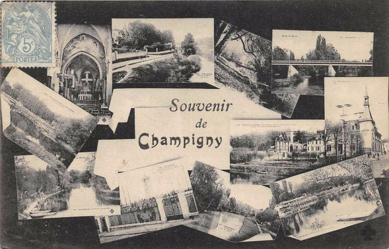 Carte postale ancienne Souvenir De Champigny