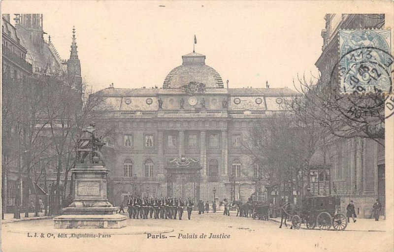 Carte postale ancienne Paris Palais De Justice (dos non divisé) à Paris