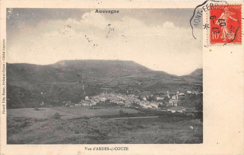 Carte postale ancienne Vue D'Ardes Sur Couze à Ardes