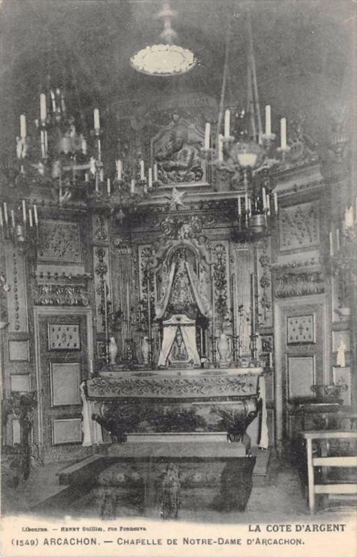 Carte postale ancienne Arcachon Chapelle De Notre Dame D'Arcachon à Arcachon