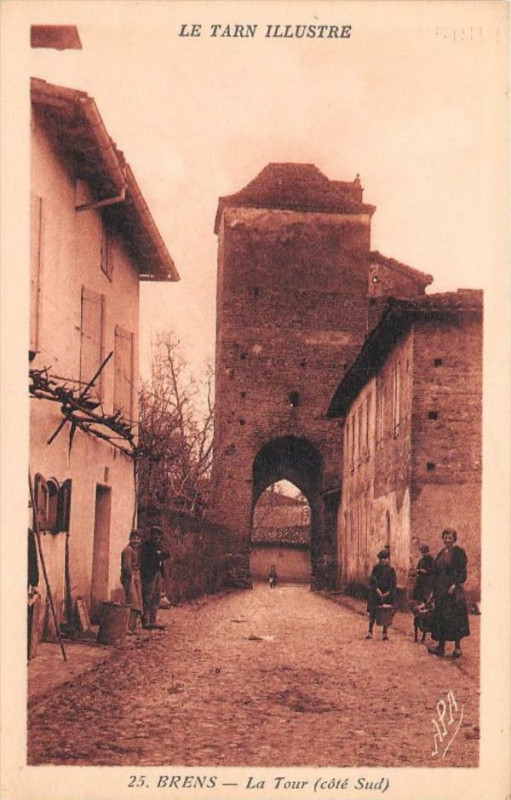 Carte postale ancienne Brens La Tour Cote Sud à Brens