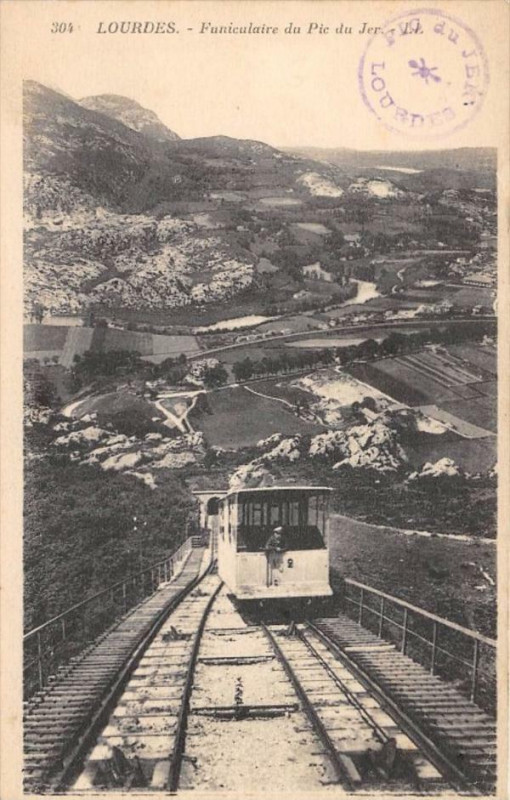 Carte postale ancienne Lourdes Funiculaire Du Pic Du Jer à Lourdes