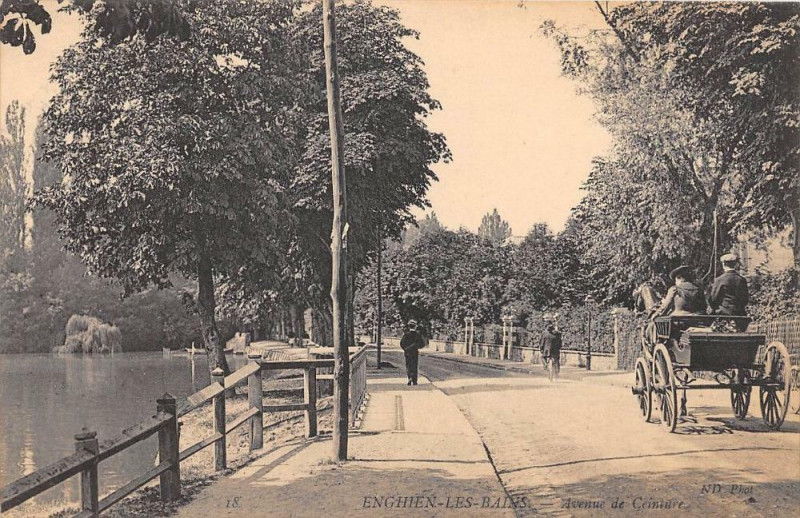 Carte postale ancienne Enghien Les Bains Avenue De Ceinture à Enghien-les-Bains