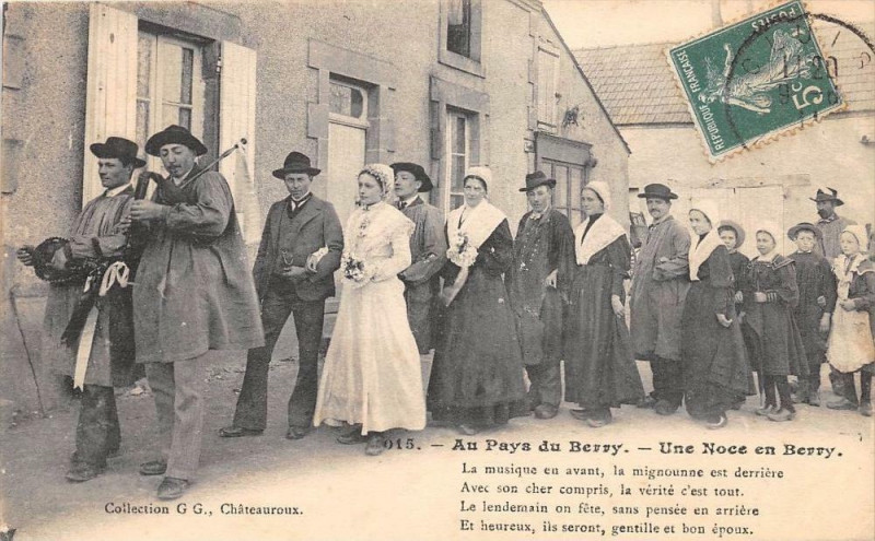 Carte postale ancienne Au Pays Du Berry Une Noce En Berry