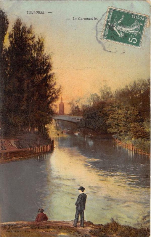 Carte postale ancienne Toulouse La Garonnette (cpa glacée à Toulouse