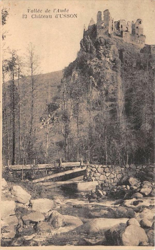 Carte postale ancienne Vallee De L'Aude Chateau D'Usson