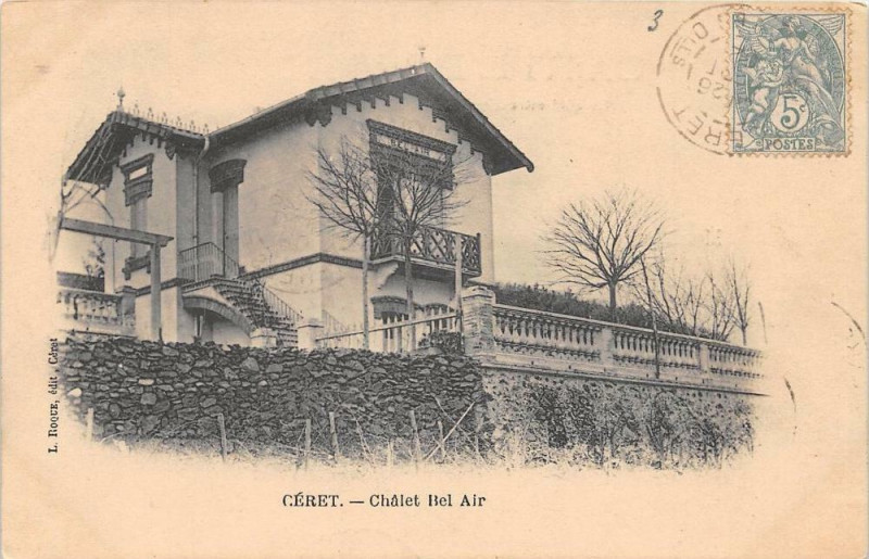 Carte postale ancienne Ceret Chalet Bel Air   (dos non divisé) à Céret