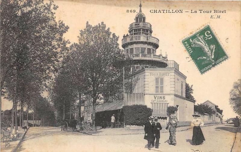 Carte postale ancienne Chatillon La Tour Biret à Châtillon