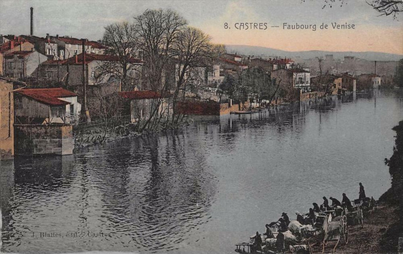 Carte postale ancienne Castres Faubourg De Venise à Castres