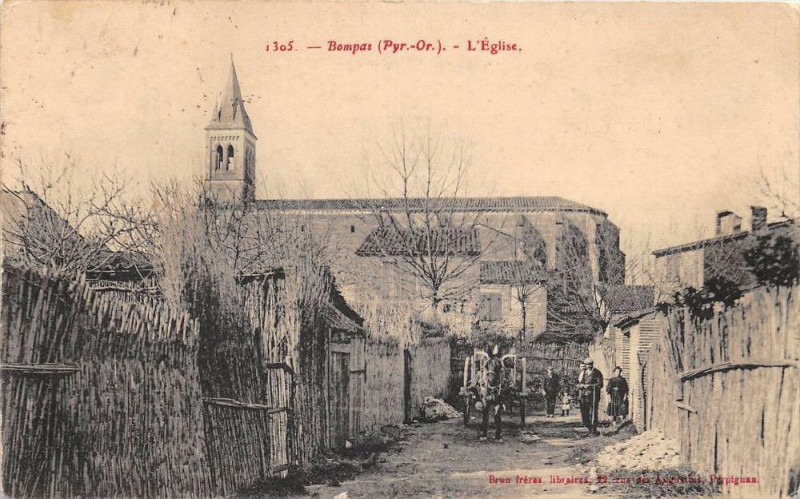 Carte postale ancienne Bompas L'Eglise à Bompas