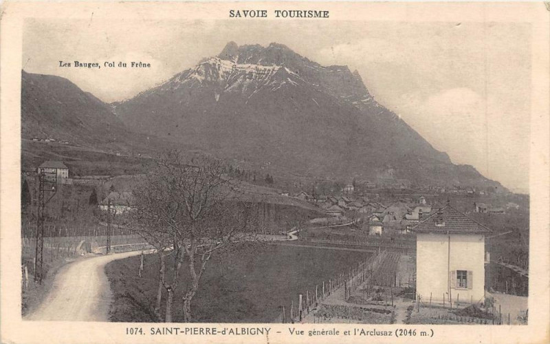 Carte postale ancienne Saint Pierre D'Albigny Vue Generale De L'Arcluzaz (cliché pas courant à Saint-Pierre-d'Albigny