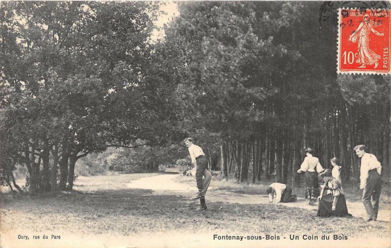 Carte postale ancienne Fontenay Sous Bois Un Coin Du Bois à Fontenay-sous-Bois