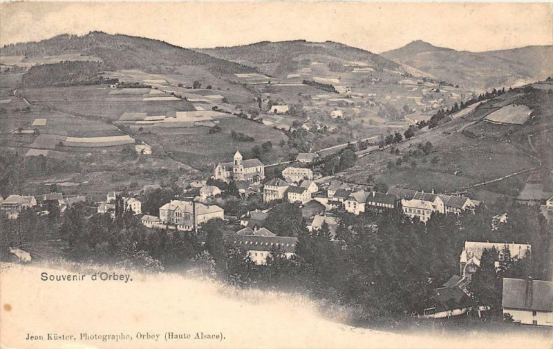 Carte postale ancienne Souvenir D'Orbey (dos non divisé) à Orbey