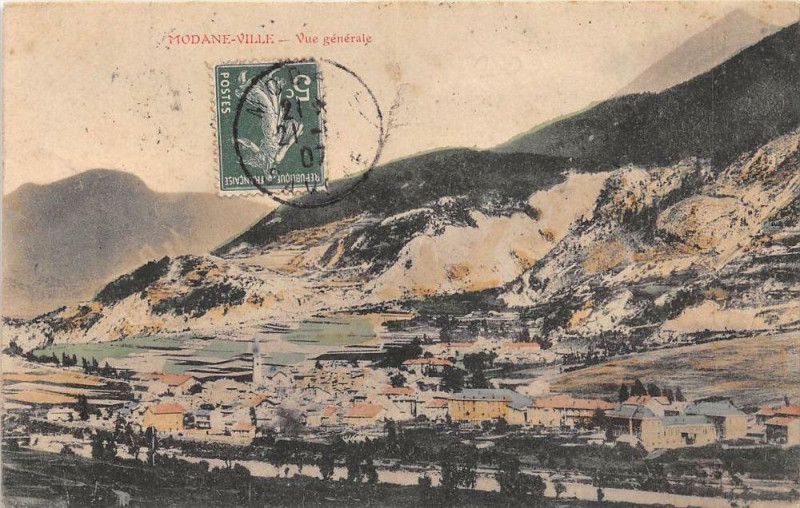 Carte postale ancienne Modane Ville Vue Generale à Modane