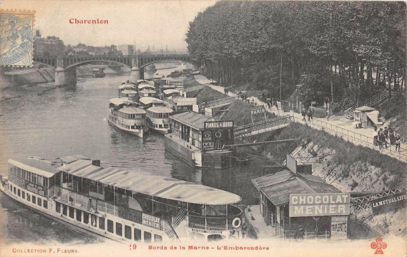 Carte postale ancienne Charenton Bords De La Marne Embarcadere