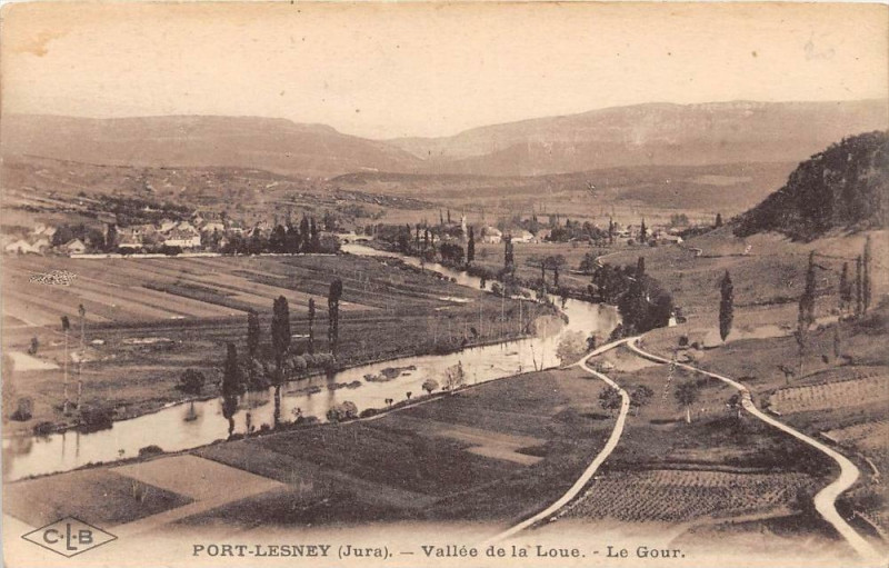 Carte postale ancienne Port Lesney Vallee De La Loue Le Gour à Ney
