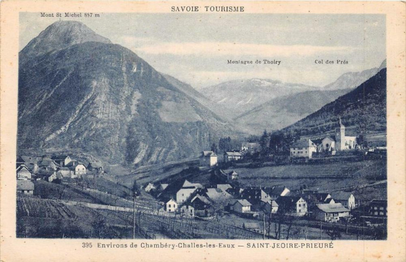 Carte postale ancienne Env.de Chambery Challes Les Eaux Saint-Jeoire Prieure à Chambéry