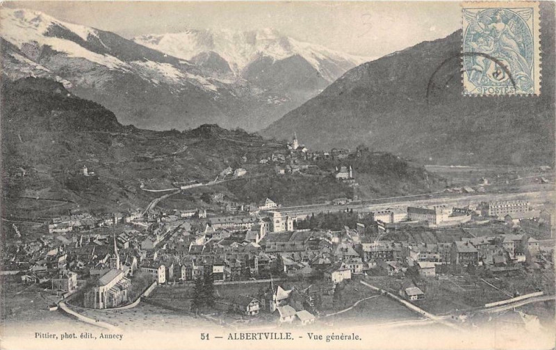 Carte postale ancienne Albertville Vue Generale à Albertville