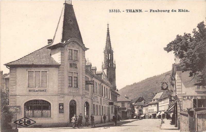 Carte postale ancienne Thann Faubourg Du Rhin à Thann