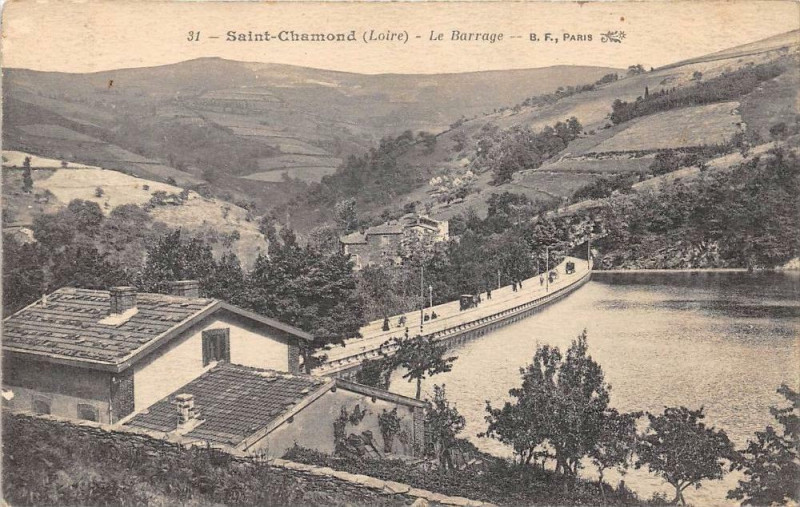 Carte postale ancienne Saint Chamond Le Barrage à Saint-Chamond
