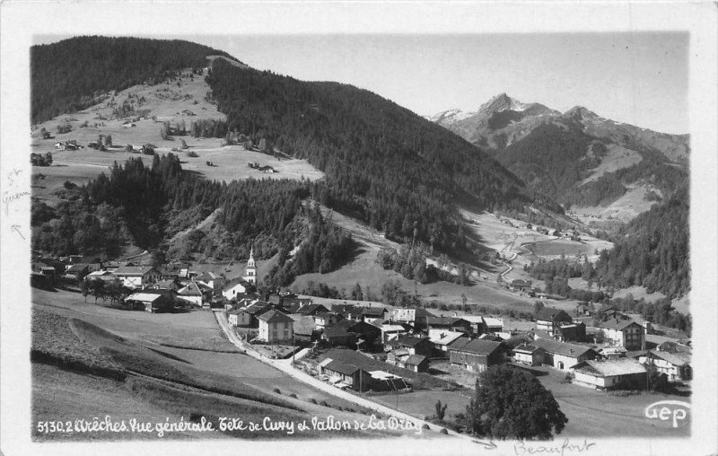 Carte postale ancienne Areches Vue Generale