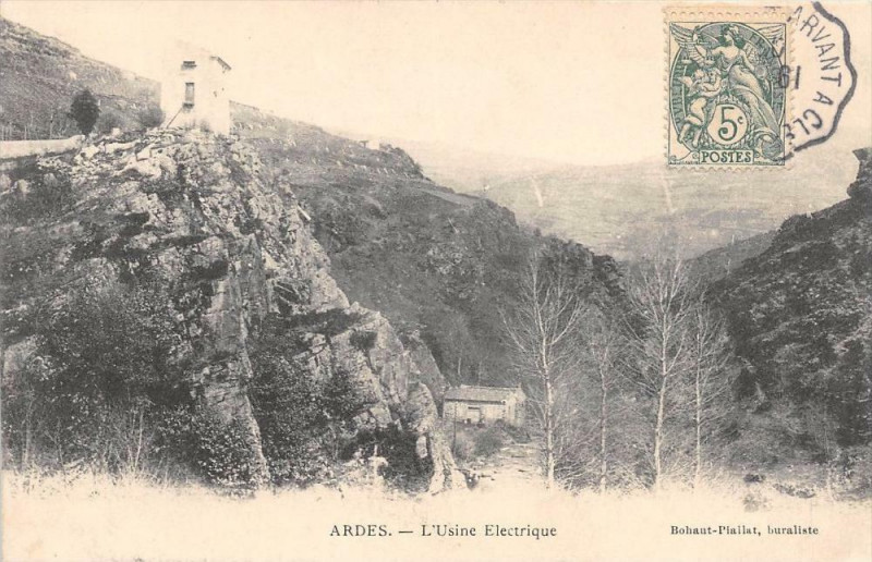 Carte postale ancienne Ardes L'Usine Electrique à Ardes