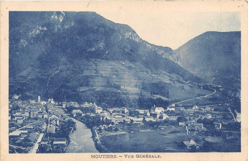 Carte postale ancienne Moutiers Vue Generale à Moûtiers