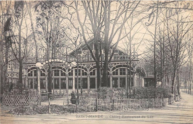 Carte postale ancienne Saint Mande Chalet Restaurant Du Lac (dos non divisé)