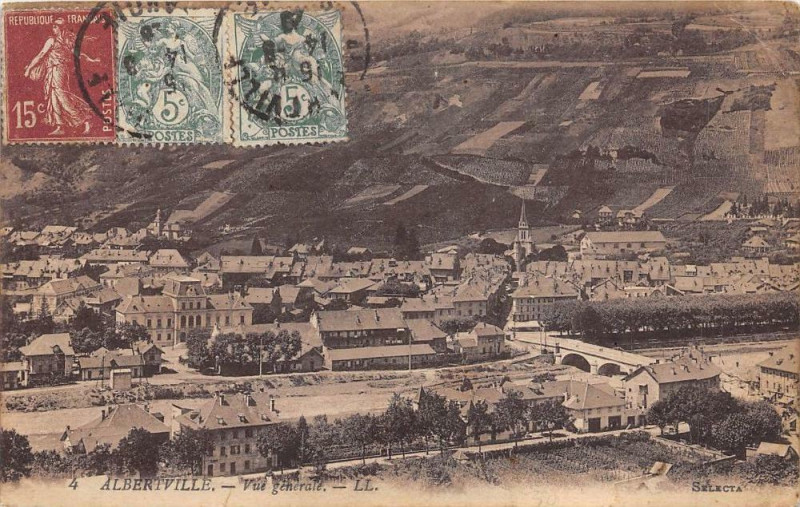 Carte postale ancienne Albertville Vue Generale à Albertville