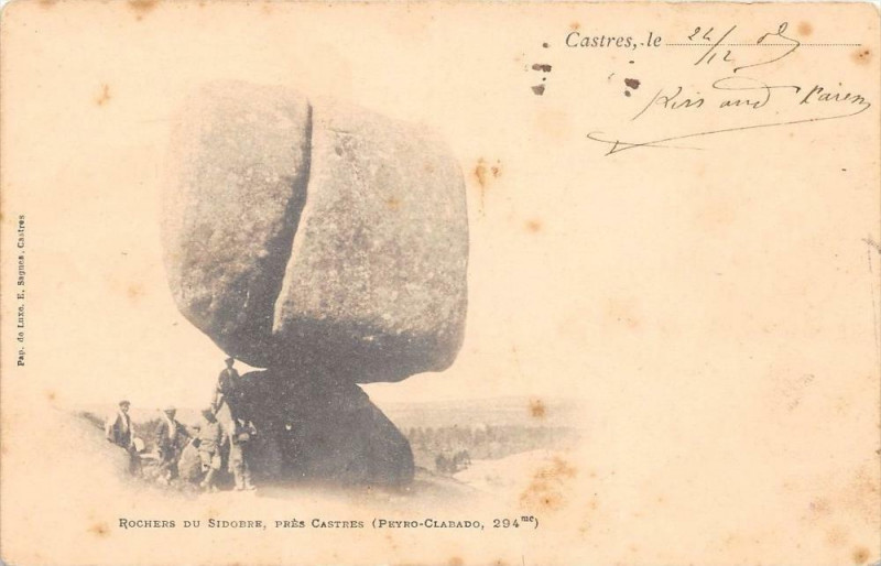 Carte postale ancienne Castres Rochers Du Sidobre (dos non divisé) à Castres