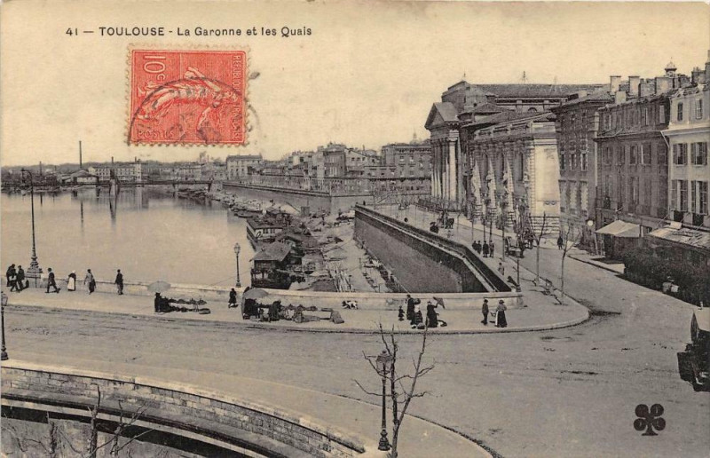 Carte postale ancienne Toulouse La Garonne Et Les Quais (cpa glacée à Toulouse