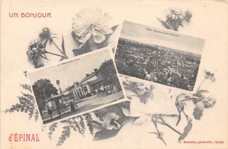 Carte postale ancienne Un Bonjour D'Epinal