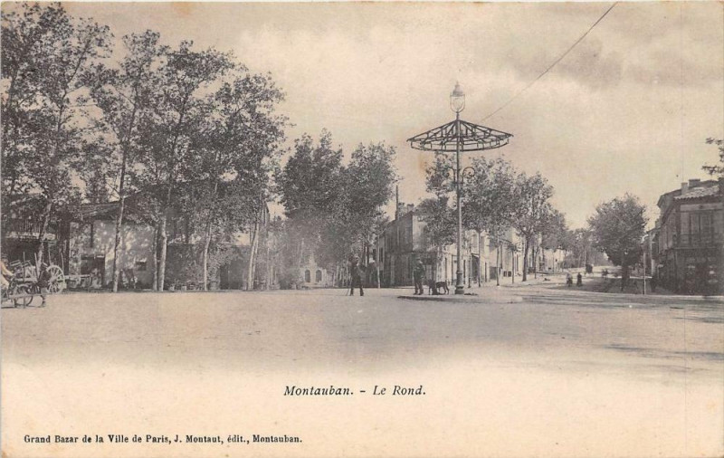 Carte postale ancienne Montauban Le Rond (dos non divisé) à Montauban