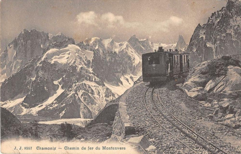 Carte postale ancienne Chamonix Chemin De Fer Du Montenvers à Vers
