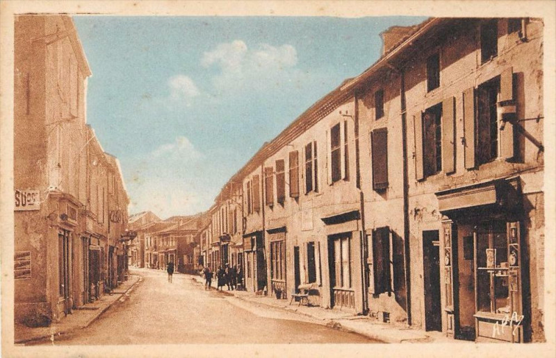Carte postale ancienne Alban Grand Rue à Alban