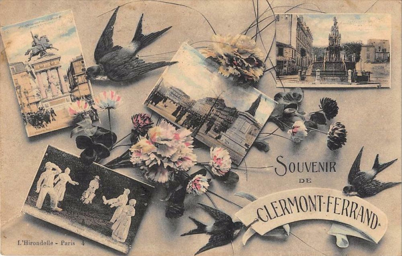 Carte postale ancienne Souvenir De Clermont Ferrand à Clermont-Ferrand