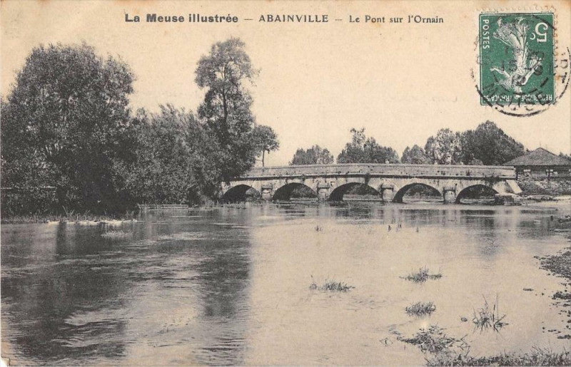 Carte postale ancienne Abainville Le Pont Sur L'Ornain à Abainville