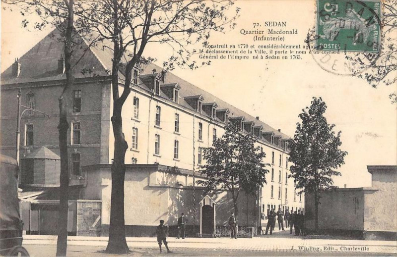 Carte postale ancienne Sedan Quartier Mcdonald à Sedan