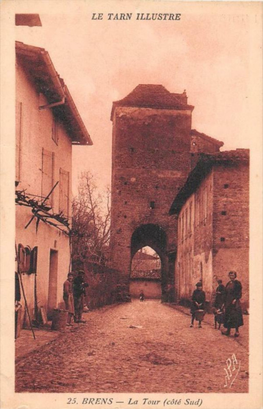 Carte postale ancienne Brens La Tour Cote Sud à Brens