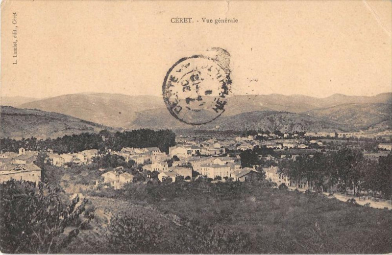 Carte postale ancienne Ceret Vue Generale à Céret