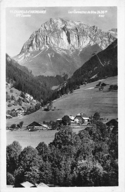 Carte postale ancienne Chapelle D'Abondance Les Cornettes De Bise à Abondance