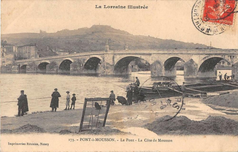 Carte postale ancienne Pont A Mousson Le Pont Cote De Mousson à Mousson