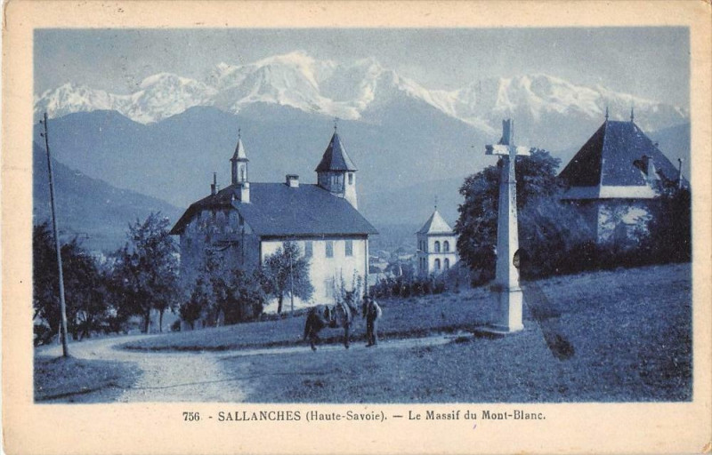 Carte postale ancienne Sallanches Le Massif Du Mont Blanc à Sallanches