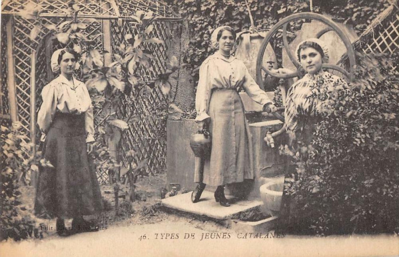 Carte postale ancienne Types De Jeunes Catalanes